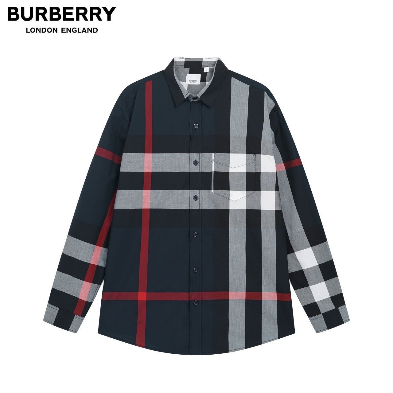 付属付 限定品★★ 人気商品新品 タグ付 BURBERRY バーバリー 長袖シャツ メンズ レディース ユニセックス カジュアル