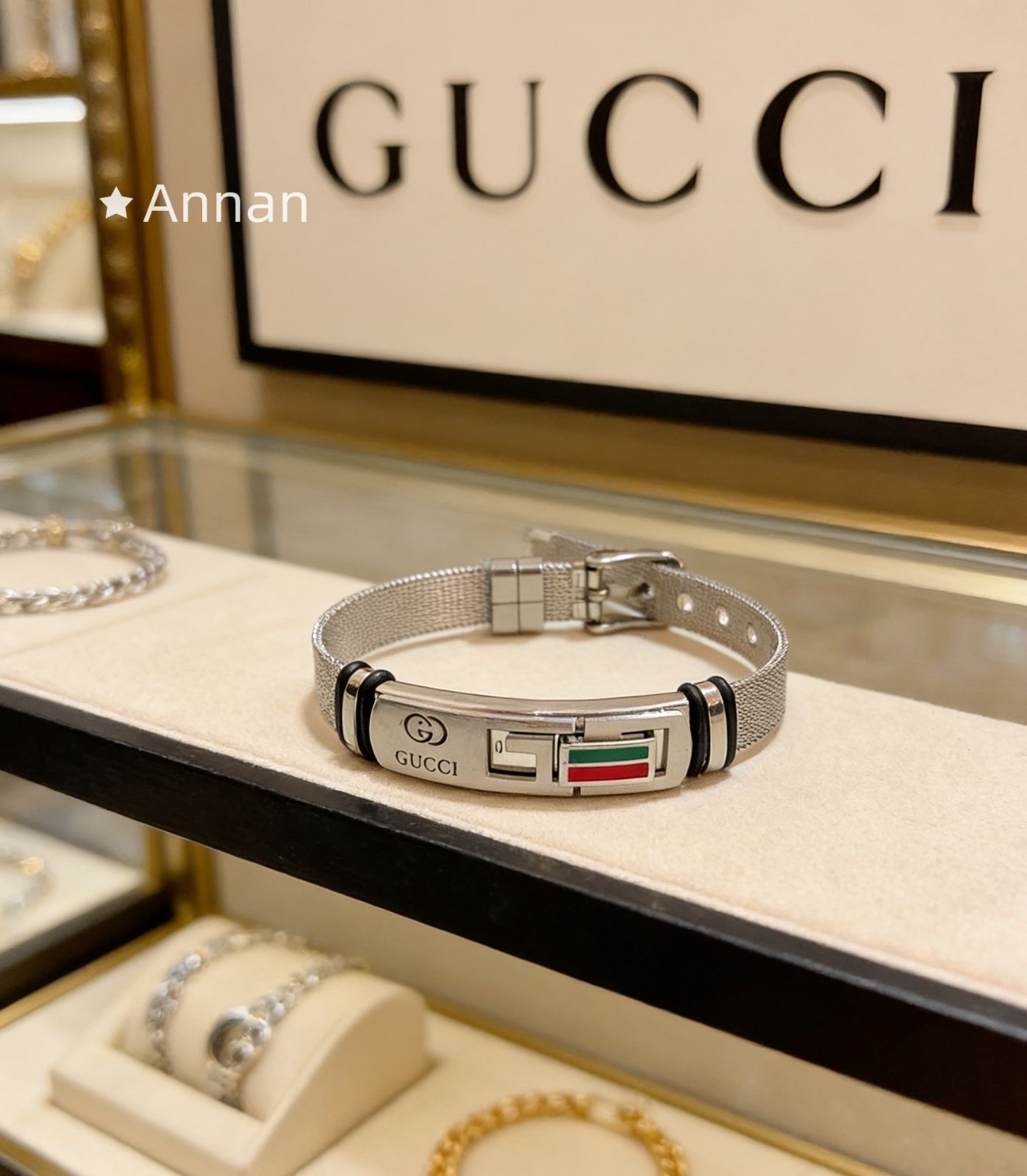 限定 新品未使用品 本日限定！本日限定！新品 GUCCI グッチ ブレスレット バングル リストバンド メンズ 結婚式 卒業式 清楚 イベント 入学式