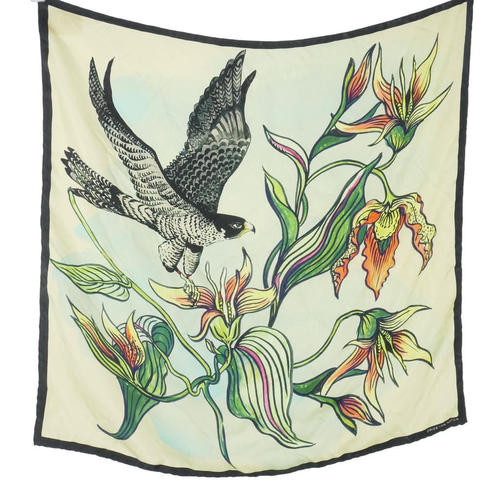 ドリスヴァンノッテン DRIES VAN NOTEN Silk Falcon Scarf シルク ファルコン スカーフ 植物 グリーン系 マルチカラー