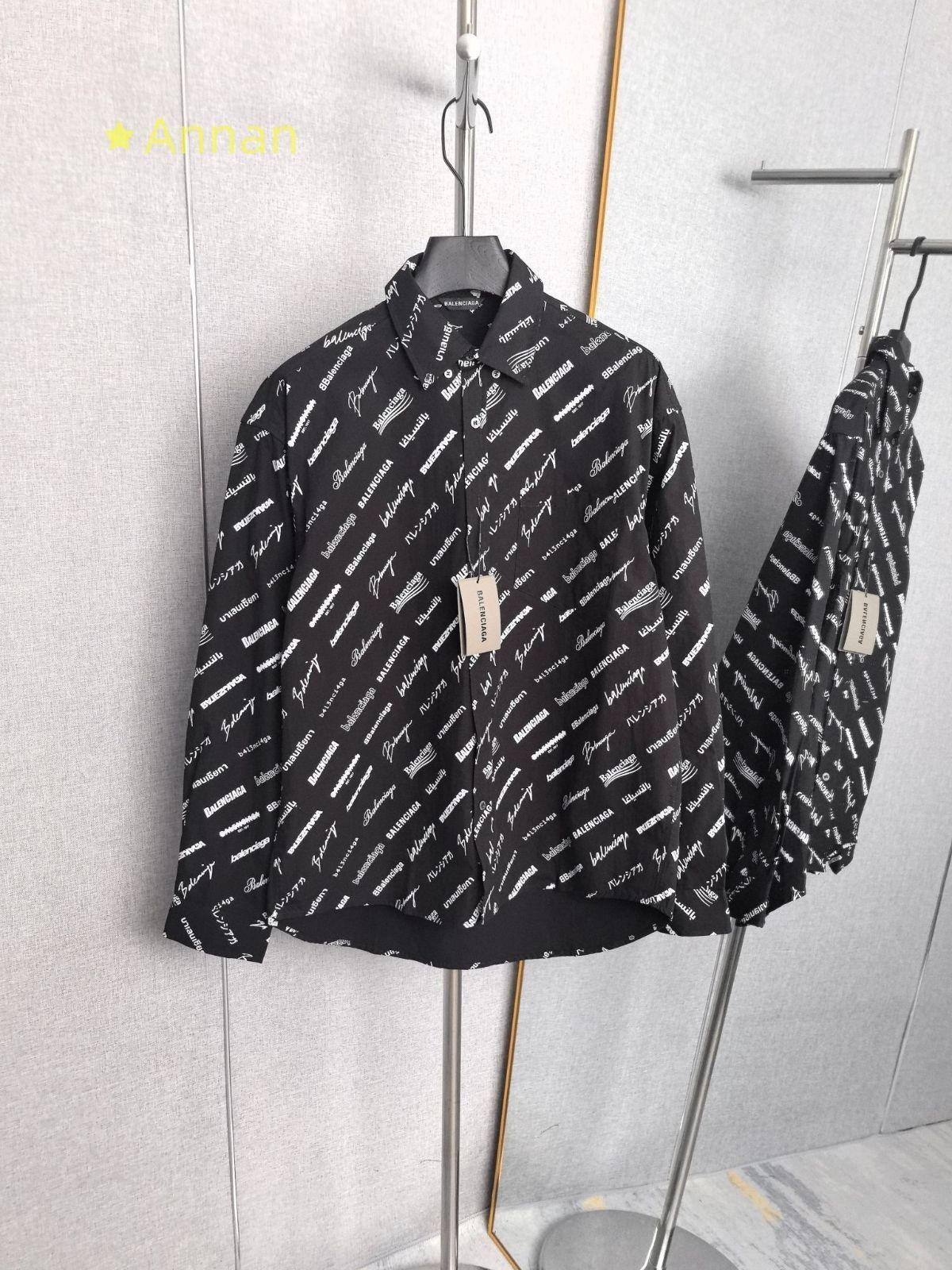 洒落 ★ ★★ 新品 タグ付 BALENCIAGA バレンシアガ長袖シャツ メンズ レディース ユニセックス カジュアル