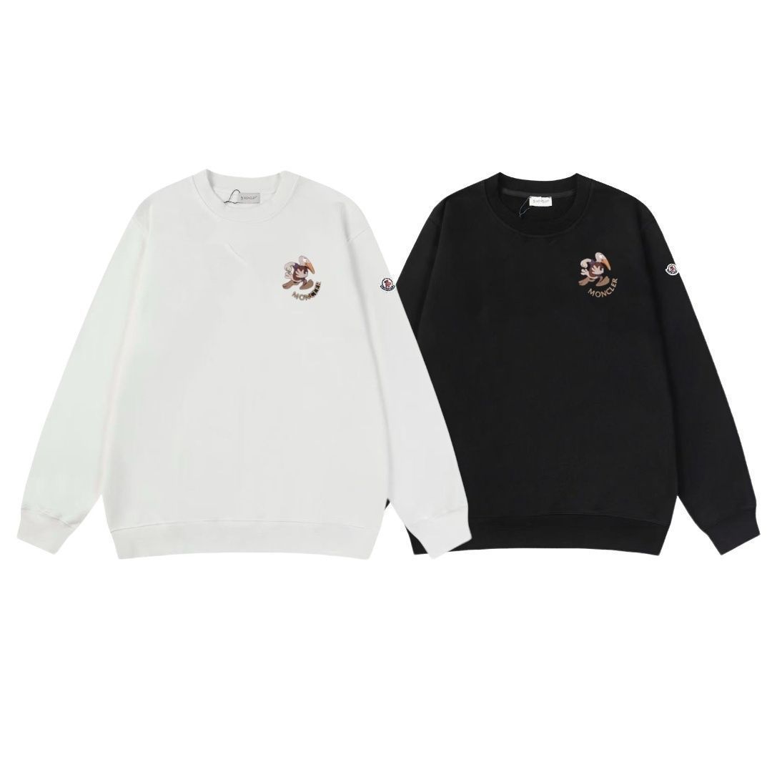【超極上美品】 美品 新品 タグ付 MONCLER モンクレール パーカー 長袖Tシャツ トップス シンプルフード付きパーカー ユニセックス
