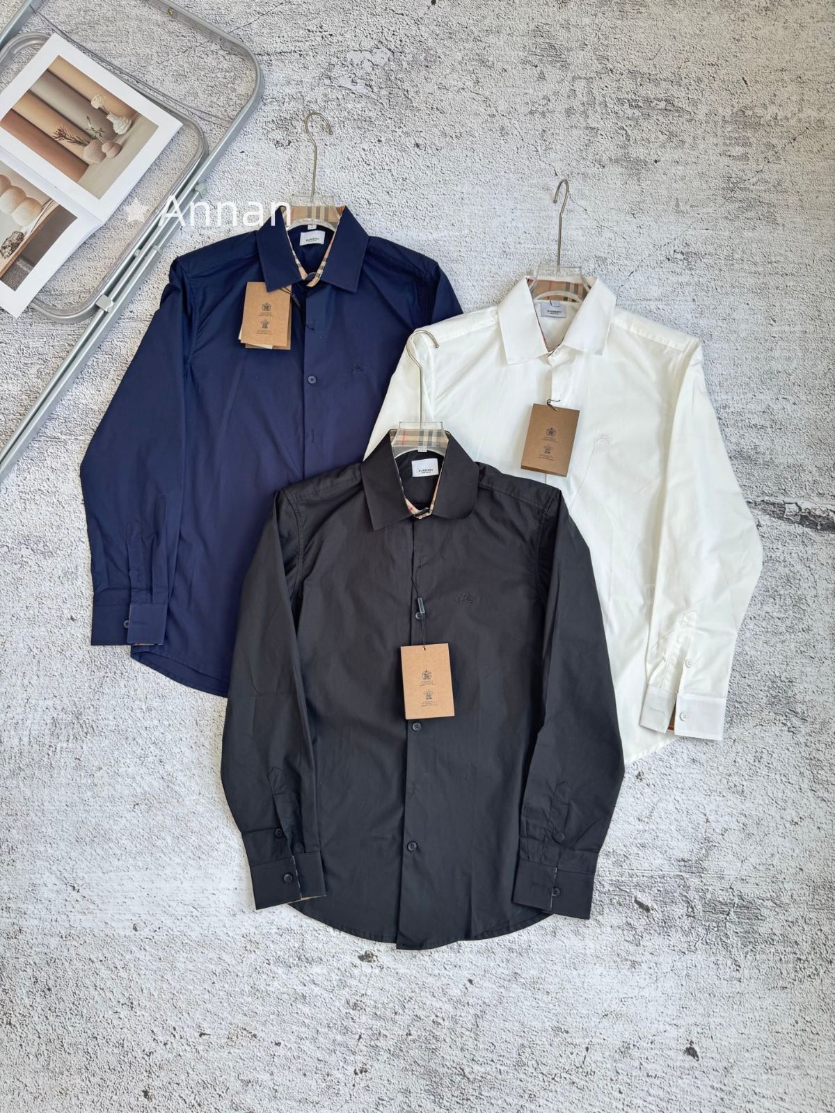お洒落 極美品 新品 タグ付 BURBERRY バーバリー 長袖シャツ メンズ レディース ユニセックス カジュアル 10,780円