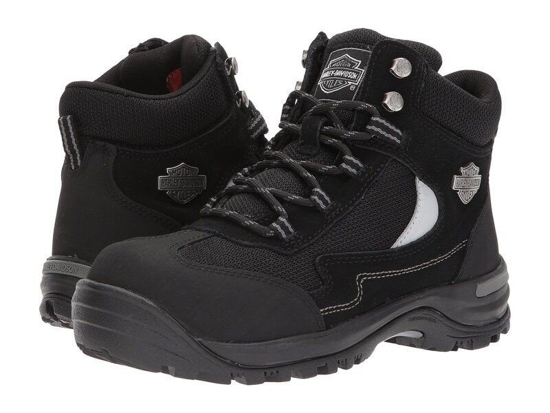 ハーレーダビッドソン レディース シューズ ブーツ・レインブーツ Harleydavidson Waites Composite Toe Black ブラック