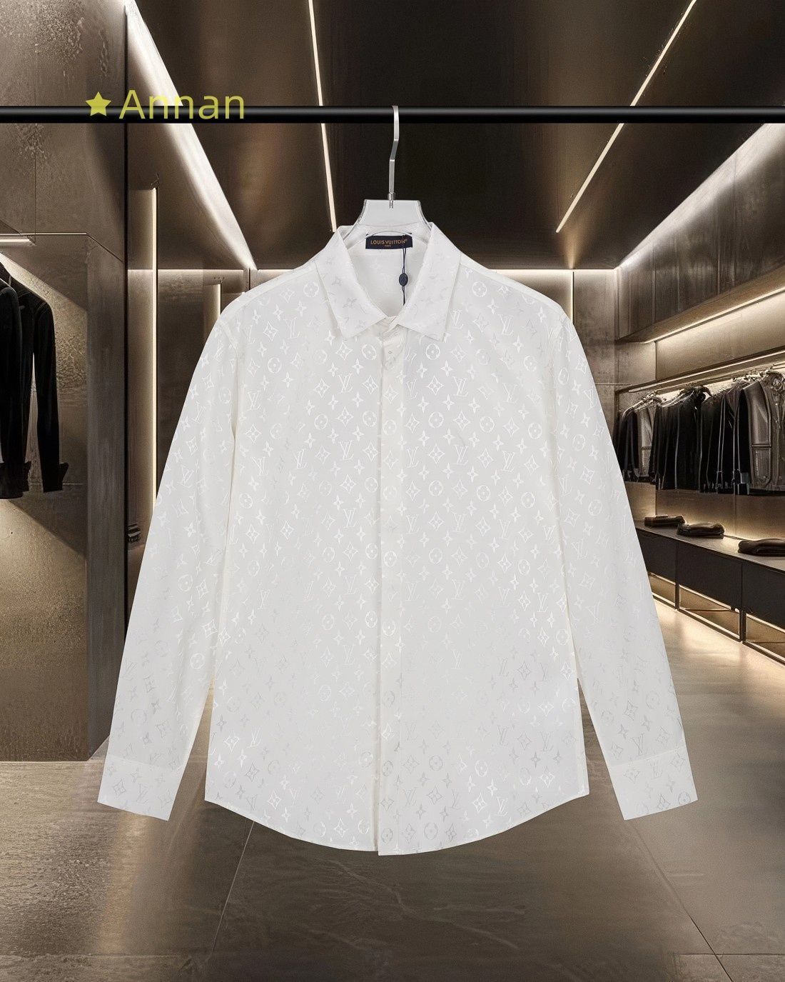 未使用に近い 美品★ 美品美品新品 タグ付 LV LOUIS VUITTON ルイヴィトン 長袖シャツ メンズ レディース ユニセックス カジュアル