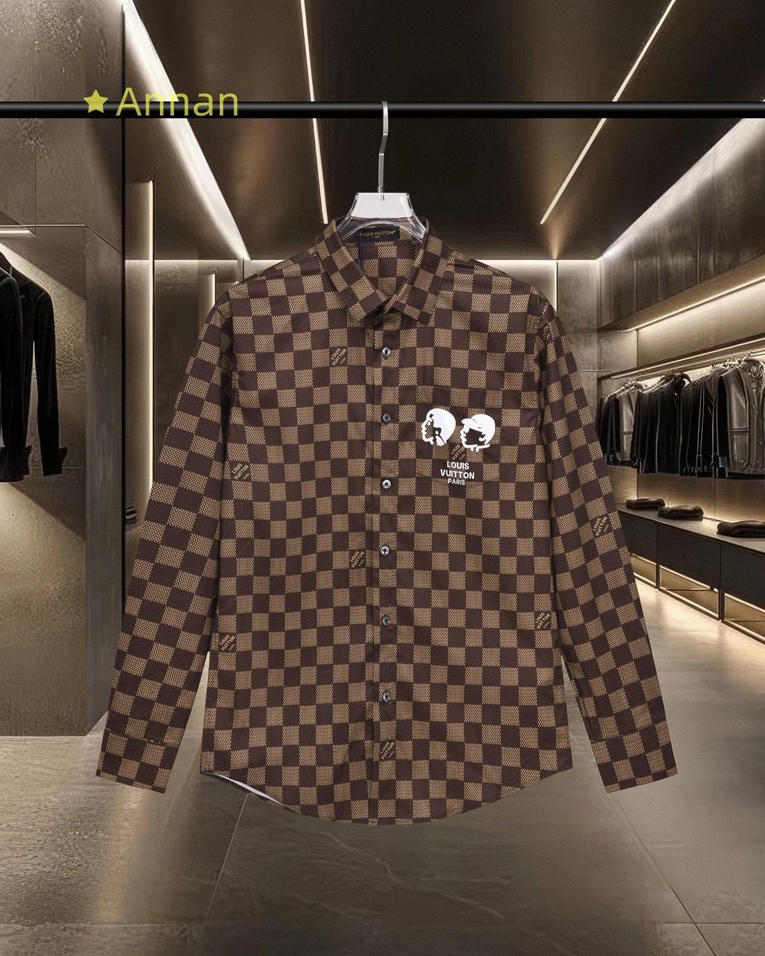 【超極上美品】 美品 新品 タグ付 LV LOUIS VUITTON ルイヴィトン 長袖シャツ メンズ レディース ユニセックス カジュアル