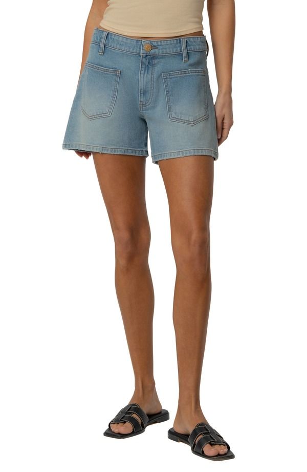 カットフロムザクロス レディース ボトムス デニムパンツ ショートパンツ KUT from the Kloth Jane Patch Pocket Denim Shorts RESTORE デニム