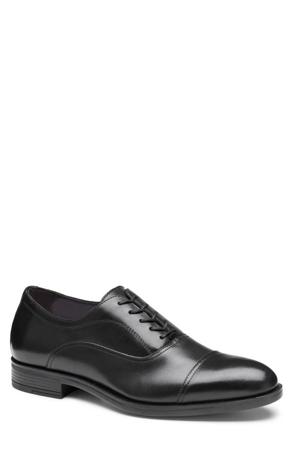 ジョンストンアンドマーフィー メンズ シューズ オックスフォード キャップ Johnston Murphy Conlin Cap Toe Oxford Men BLACK FULL GRAIN ブラッ