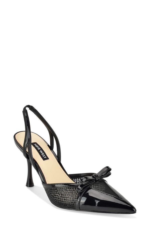 ナインウェスト レディース シューズ パンプス Nine West Padell Pointed Toe Slingback Pump BLACK ブラック