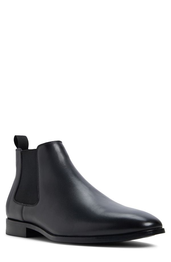 アルド メンズ シューズ ブーツ・レインブーツ チェルシーブーツ チェルシー レザー ALDO Sosa Leather Chelsea Boot Men BLACK ブラック