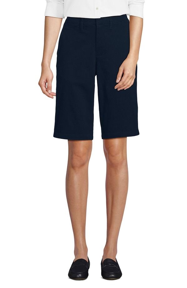 ランズエンド レディース ボトムス ハーフパンツ・ショーツ プチ ショートパンツ Lands End Elastic Back Classic 12 Chino Shorts Petite Regul