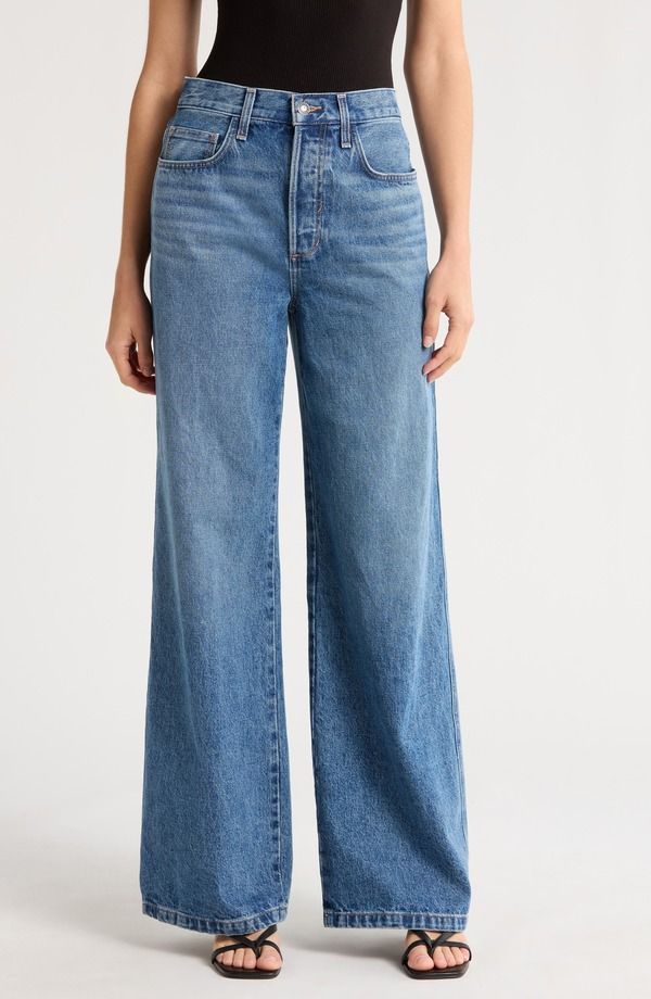 フェイバリット ドーター レディース ボトムス デニムパンツ ワイドレッグ ハイウエスト ジーンズ Favorite Daughter The Masha High Waist Wide Leg Je