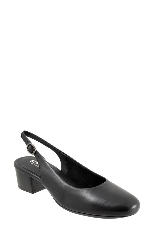 ソフトウォーク レディース シューズ ヒール SoftWalk Largo Slingback Pump BLACK ブラック