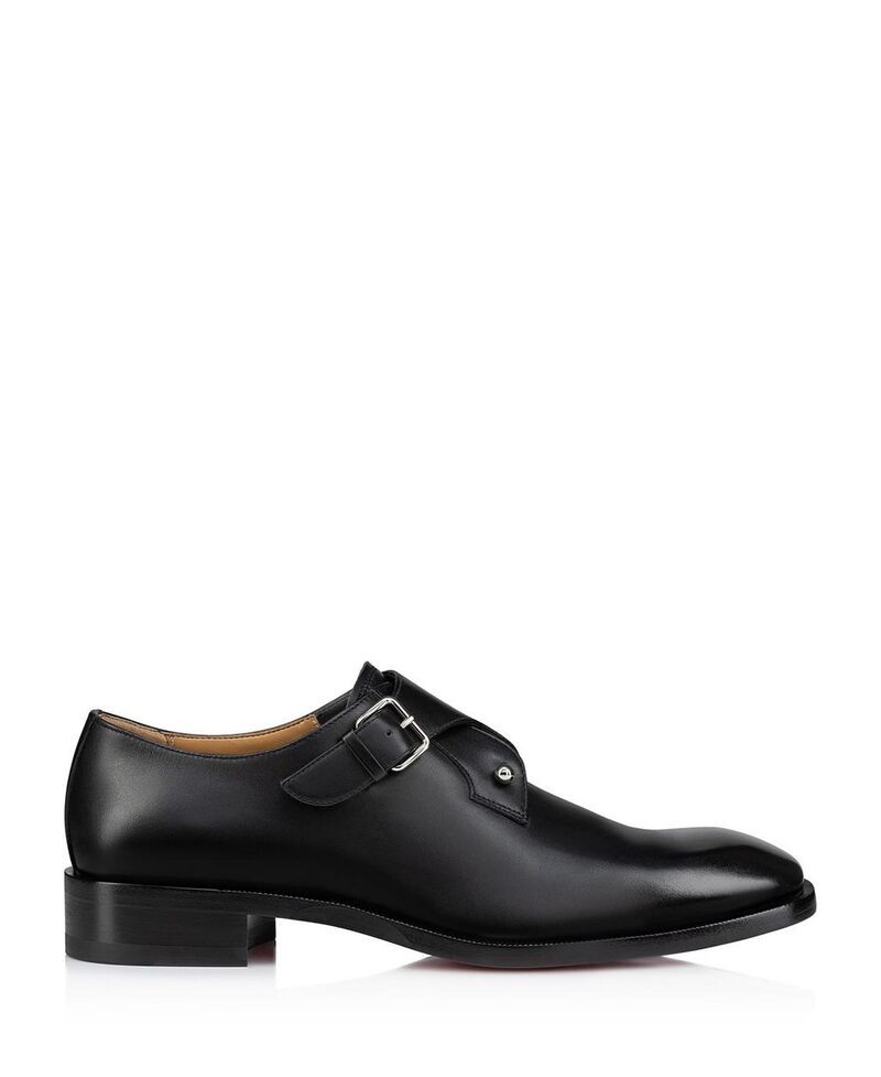 クリスチャン・ルブタン メンズ シューズ スリッポン・ローファー モンク Christian Louboutin Mens Chambelimonk Straps Loafers Black ブラック