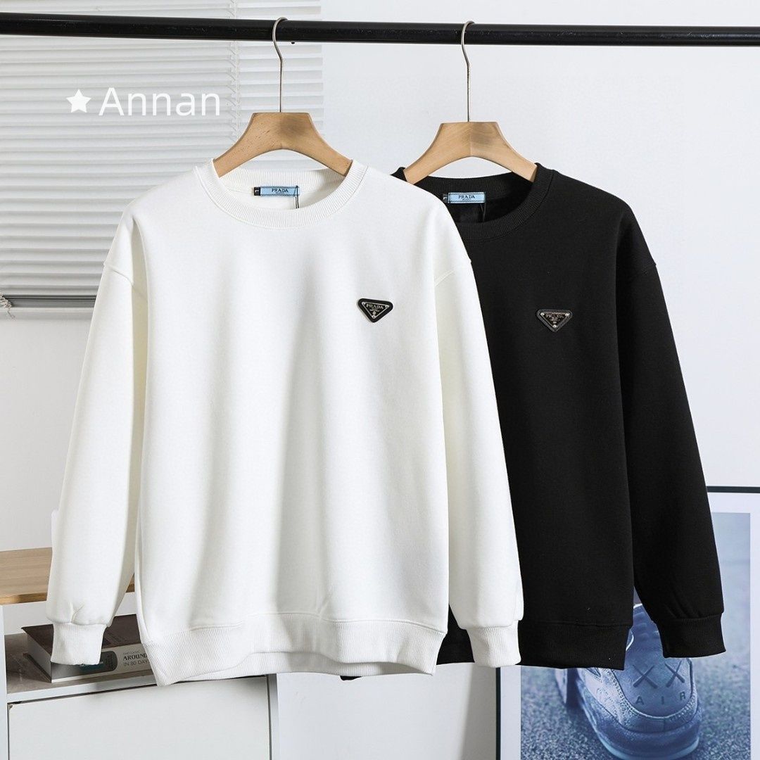 送料無料 美品 美品 超美品 新品 タグ付 PRADA プラダ パーカー 長袖Tシャツ トップス シンプルフード付きパーカー ユニセックス