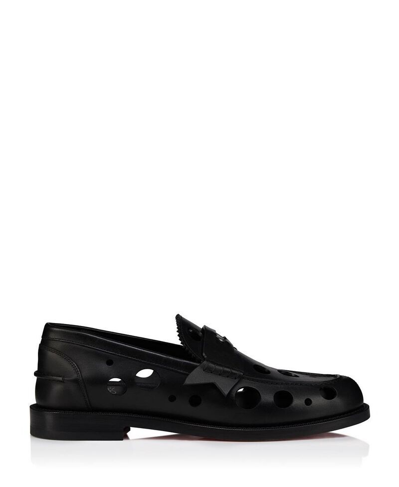 クリスチャン・ルブタン メンズ シューズ スリッポン・ローファー Christian Louboutin Mens The Plato Dots Loafer Penny Loafers Black 231,900円