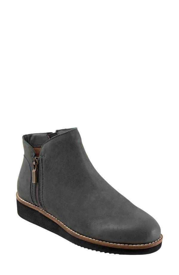 ソフトウォーク レディース シューズ ブーツ・レインブーツ SoftWalk Wesley Bootie Women SMOKE NUBUCK スモーク