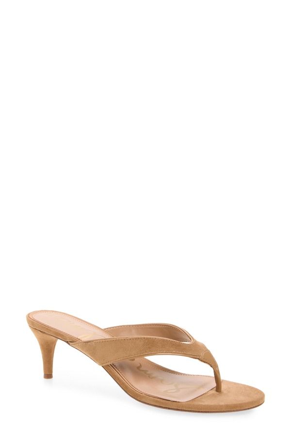 サムエデルマン レディース シューズ サンダル レザー Sam Edelman Amie Leather Thong Sandal Women CYPRUS TAN タン