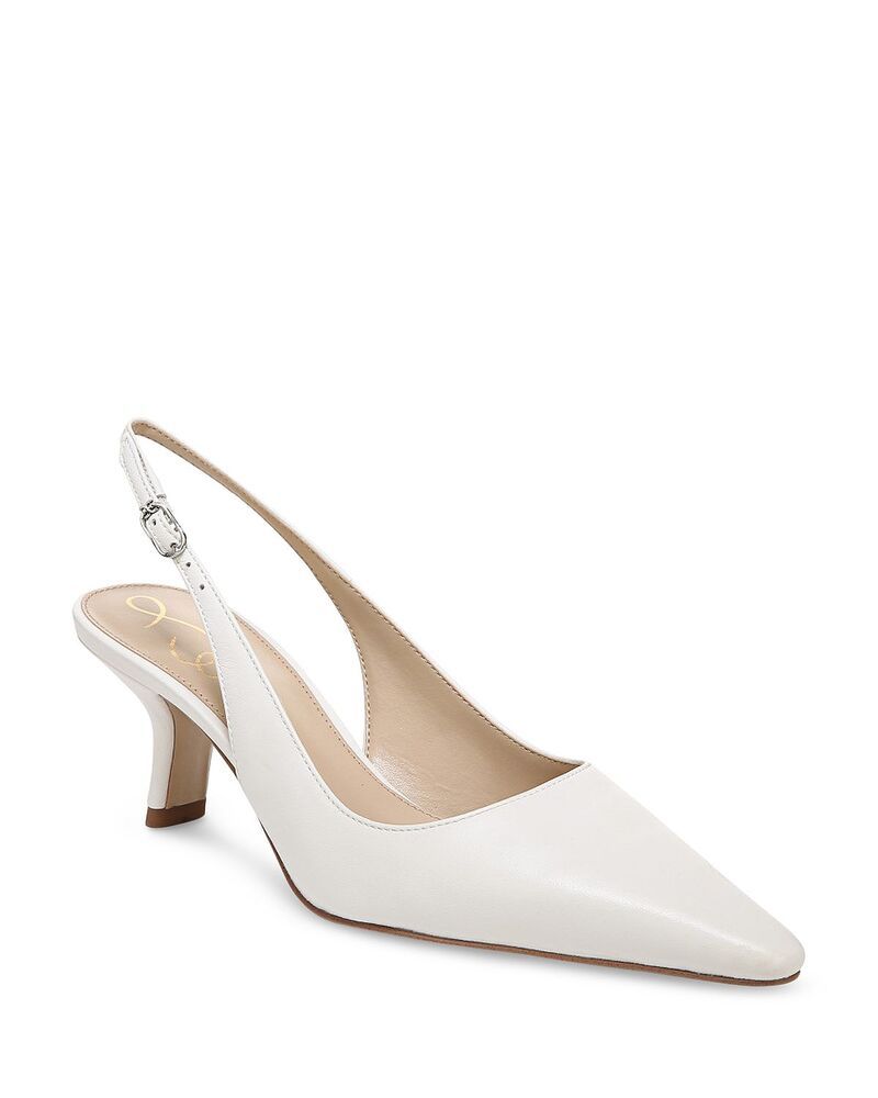 サムエデルマン レディース シューズ ヒール Sam Edelman Womens Bianka Slingbackitten Heels Bright White ホワイト