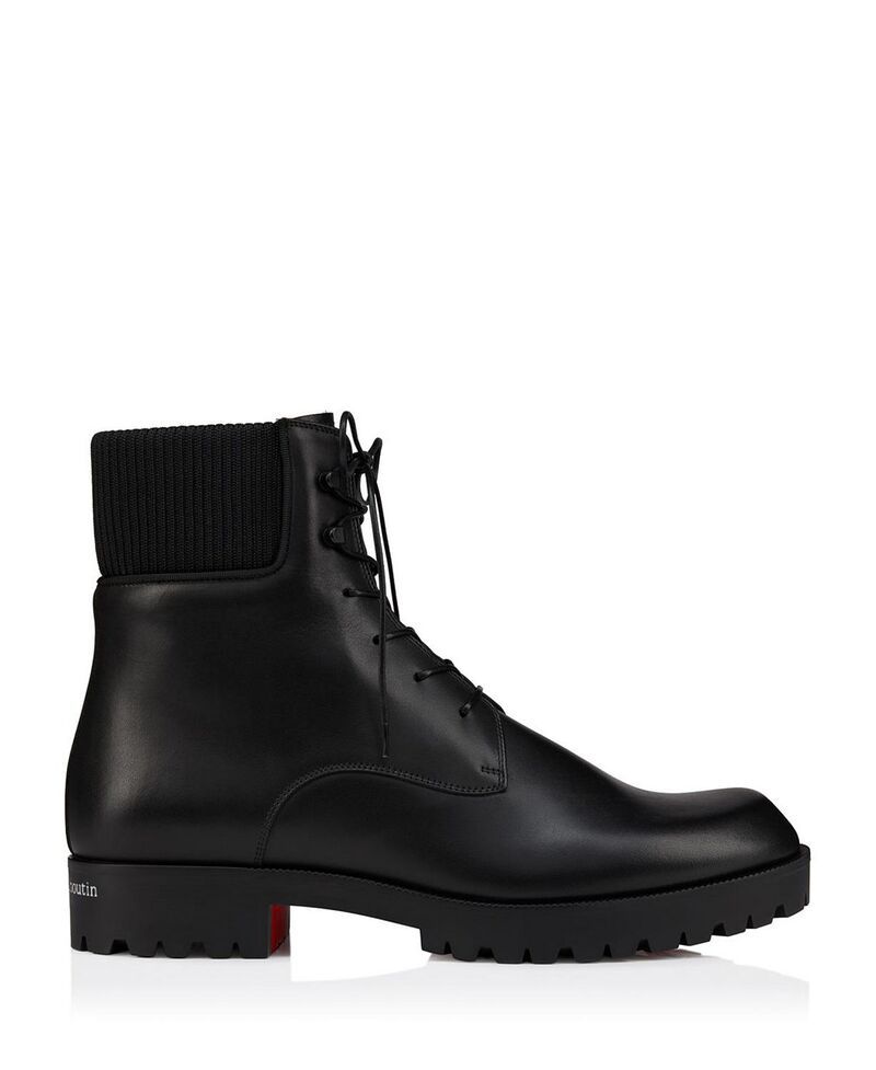 クリスチャン・ルブタン メンズ シューズ ブーツ・レインブーツ レース Christian Louboutin Mens Trapman TCT 2 Lace Up Booties Black ブラッ