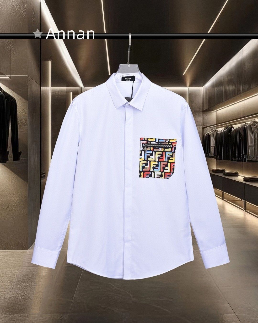 激レア 本日特価 美品新品 タグ付 FENDI フェンディ 長袖シャツ メンズ レディース ユニセックス カジュアル
