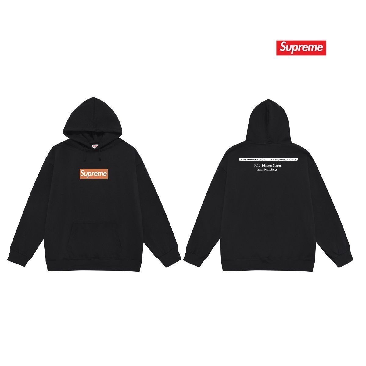 新品 希少 超美品 新品 タグ付 SUPREME シュプリームパーカー シンプルフード付きパーカー ユニセックス
