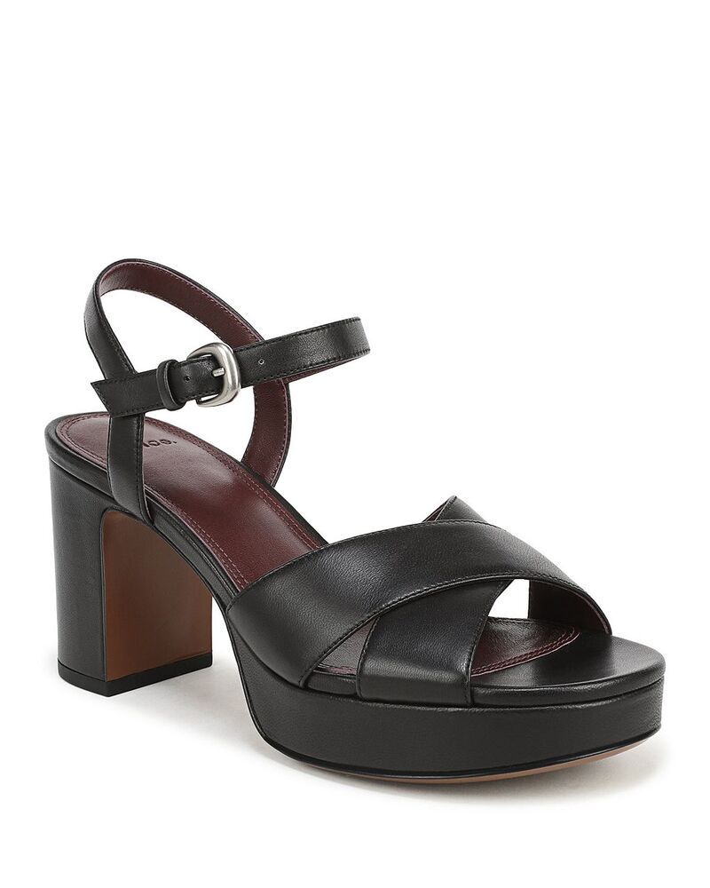 ヴィンス レディース シューズ サンダル Vince Womens Ericka Sandals Black Leather ブラック