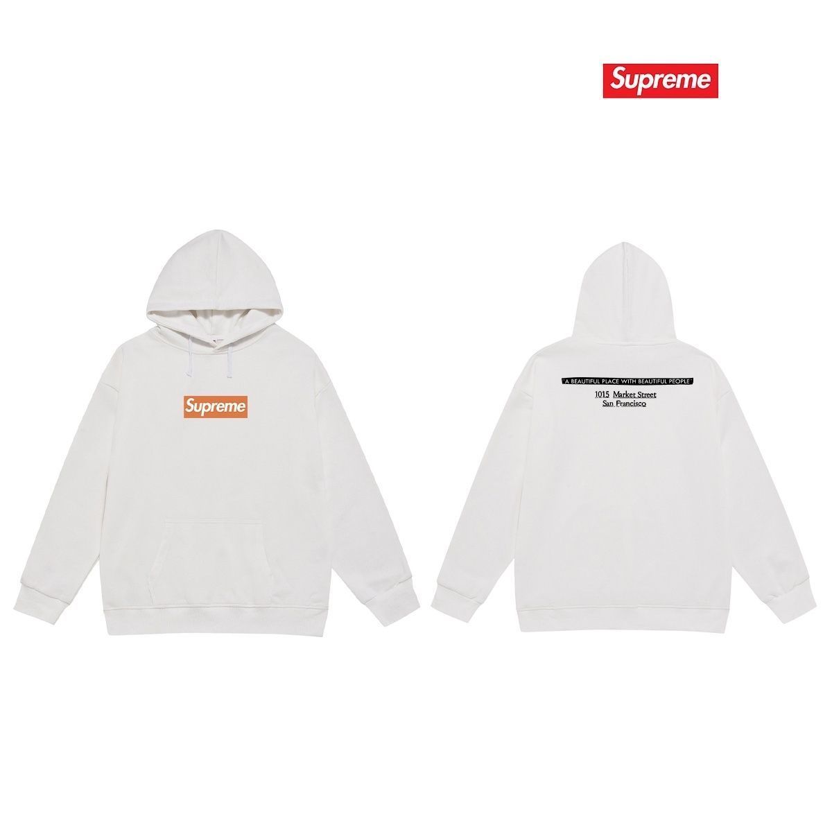 新品 希少 超美品 新品 タグ付 SUPREME シュプリームパーカー シンプルフード付きパーカー ユニセックス