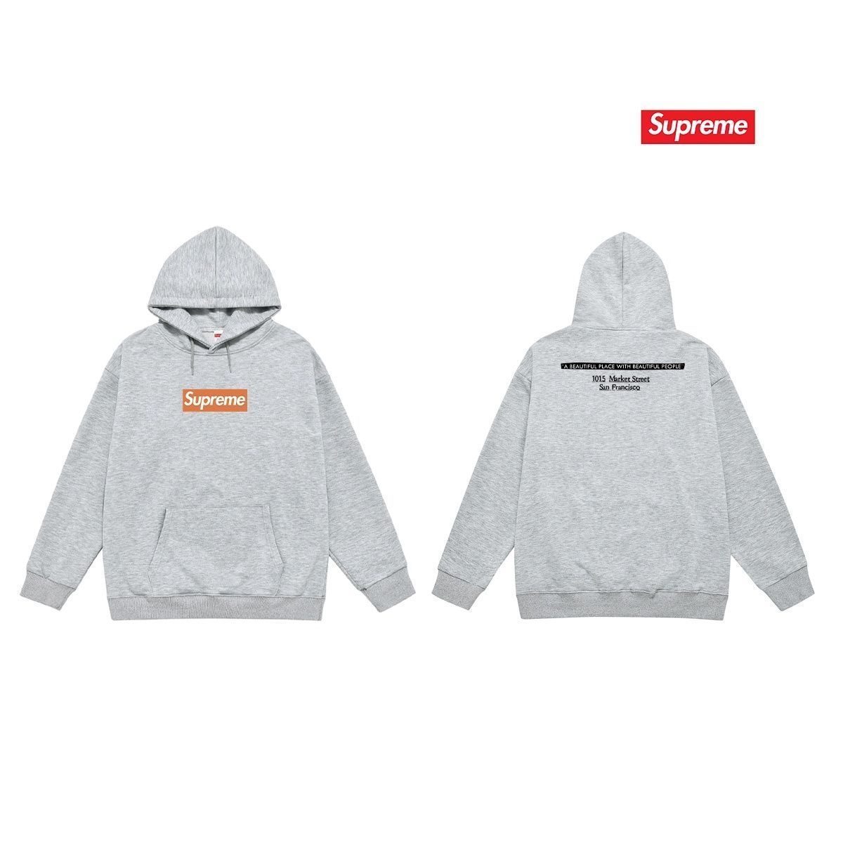 新品 希少 超美品 新品 タグ付 SUPREME シュプリームパーカー シンプルフード付きパーカー ユニセックス