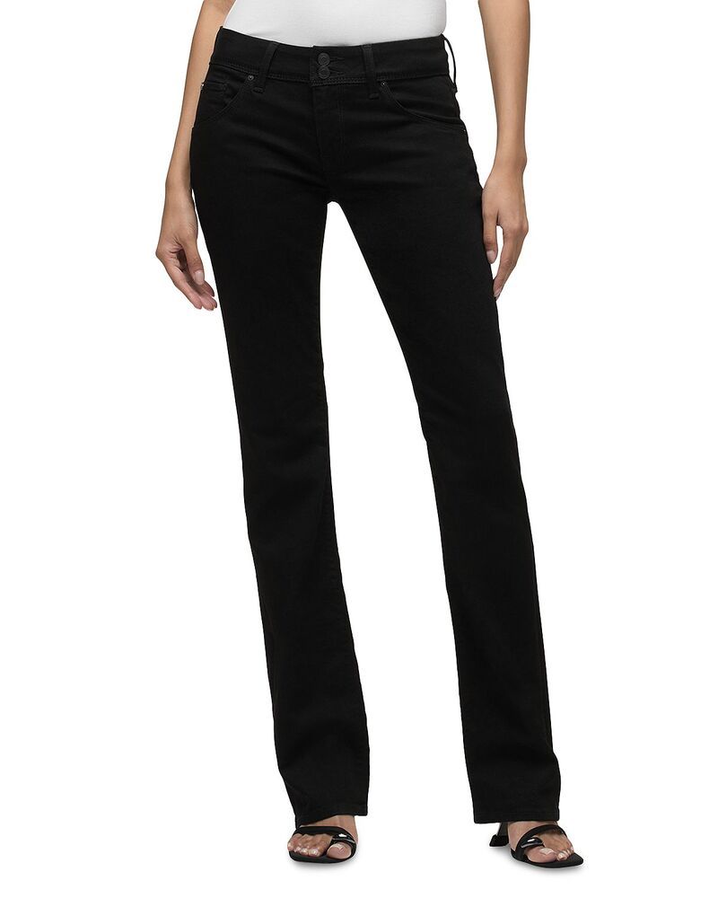 ハドソン レディース ボトムス デニムパンツ ブーツカット ブーツ ジーンズ Hudson Beth Mid Rise Baby Bootcut Jeans Black ブラック