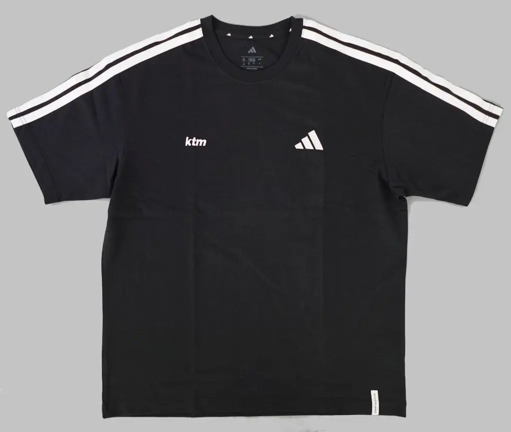 【中古】Tシャツ ケツメイシ アディダス ルーズフィット スリーストライプス Tシャツ for ケツメイシ ブラック XLサイズ 「ケツメイシ×アディダス」 オフィシャルファンクラブ CLUBケツメイシ会員限定