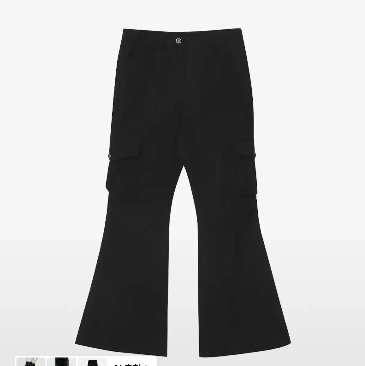 ミセキーソウル Pocket cargo bootscut pants BLACK1
