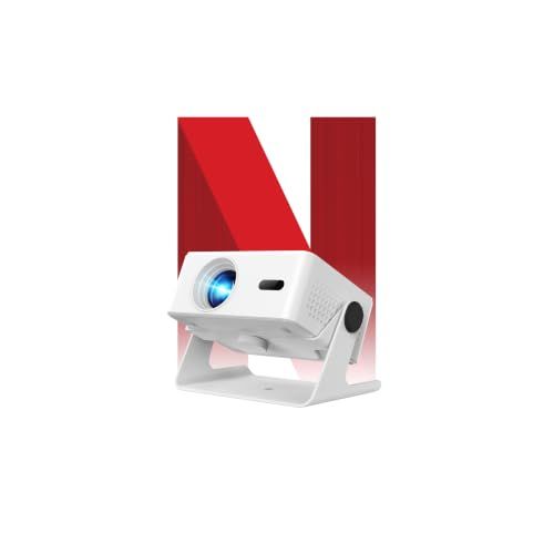 N★プロジェクター家庭用 小型 天井 静音【Netflix・Prime Video・YouTubeアプリ搭載】600ANSI 4K対応 自動台形補正 0.5M近距離投影 Wi-Fi6/Bluetooth5.4スタンド一体型 軽量 ミニ スマホ 87e67493