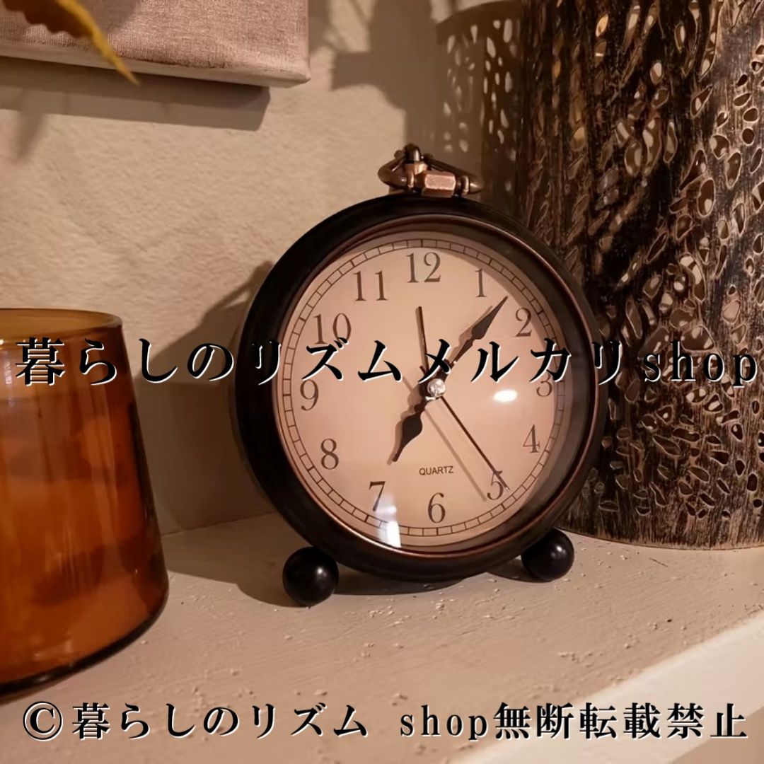 レトロ アナログ アラーム時計 4インチ 大画面表示 超静音 目覚まし時計 電池式 タック音なし 静かな連続秒針 シンプルデザイン おしゃれ インテリア時計 リビング 寝室 ベッドサイド デスク 置き時計 卓上時計 見やすい文字盤 簡単操作 11,760円