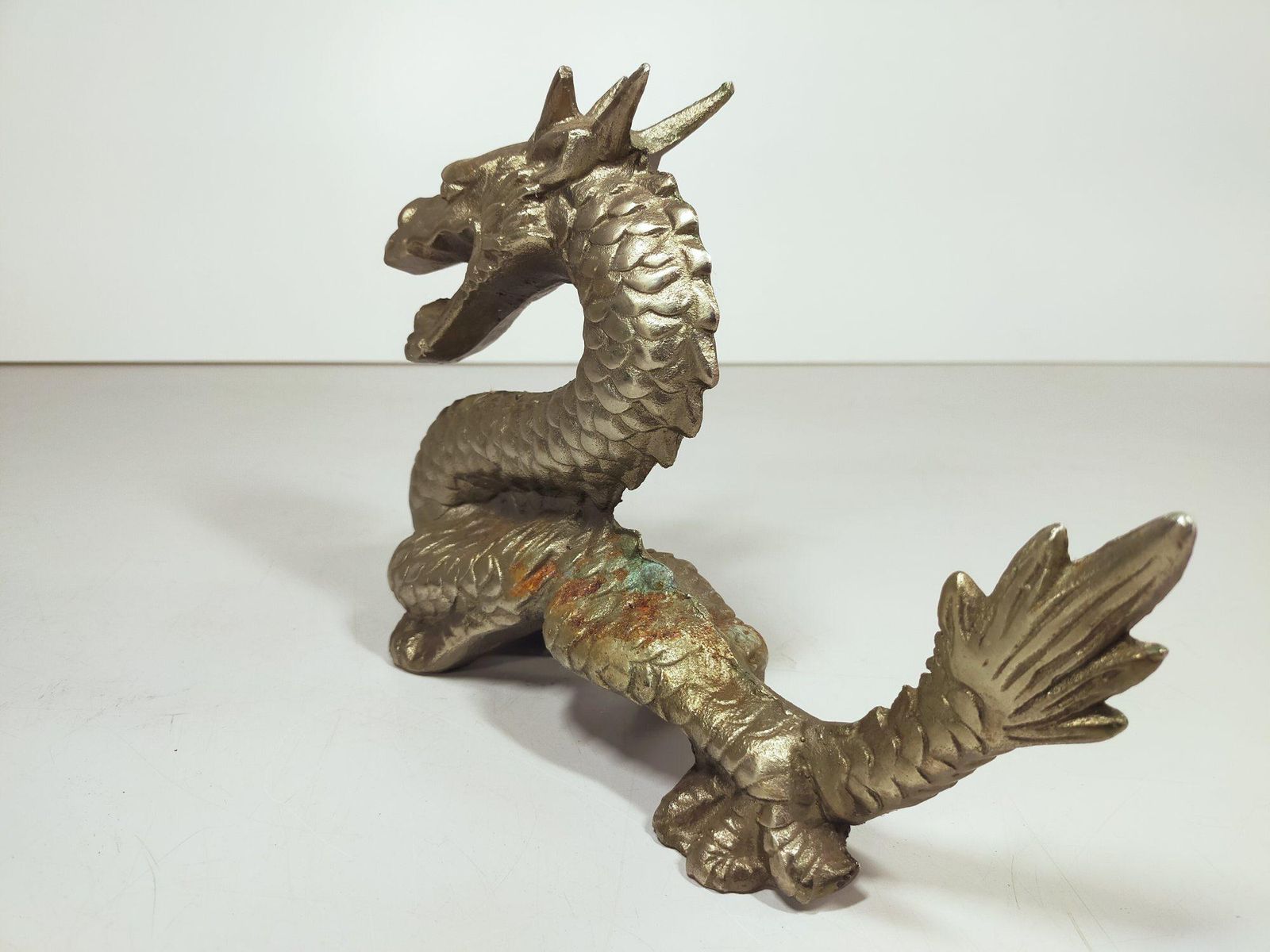 開運！風水 龍の置物 鉄製 金属製 全長約24cm 1.8kg 縁起物 A1205C06