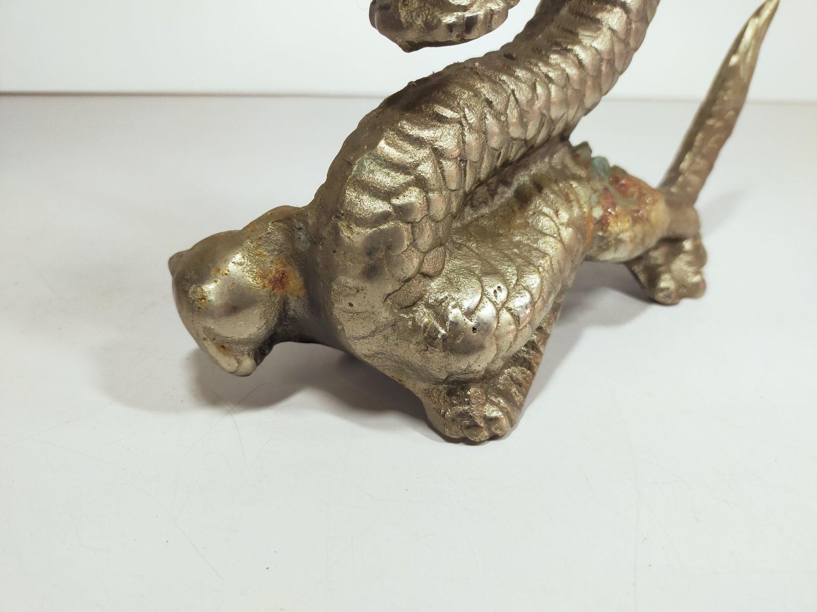 開運！風水 龍の置物 鉄製 金属製 全長約24cm 1.8kg 縁起物 A1205C06