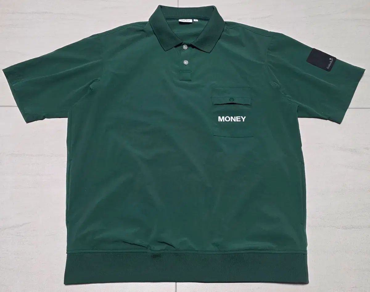 コーロンスポーツ 正規品 ゴールデンベア グリーン ポケット ポロTシャツ M (100 105)