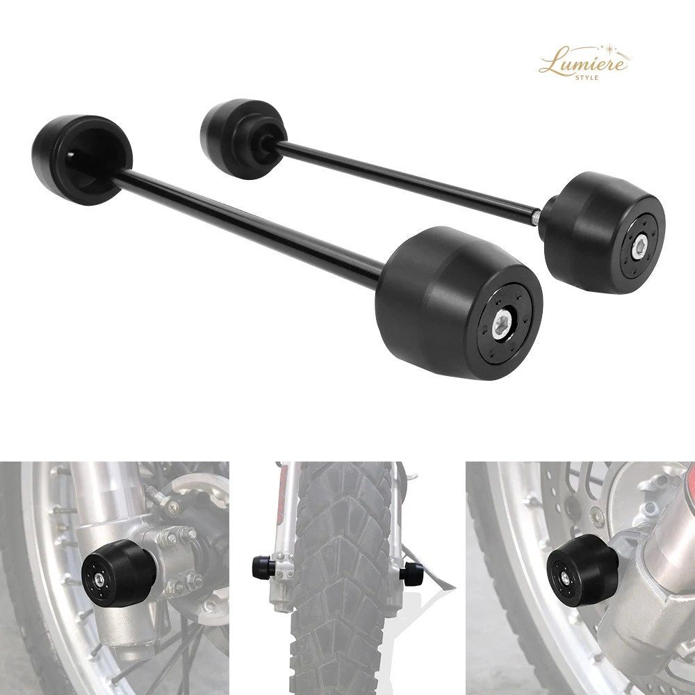 リアフロントアクスルフォーククラッシュスライダー DR650 DR650SE 1996-2025 DR 650 DR 650SE オートバイホイールプロテクター