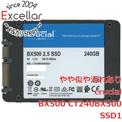 [bn:7] crucial　2.5インチ 内蔵型 SSD BX500 CT240BX500SSD1　240GB　1000～2000時間以内
