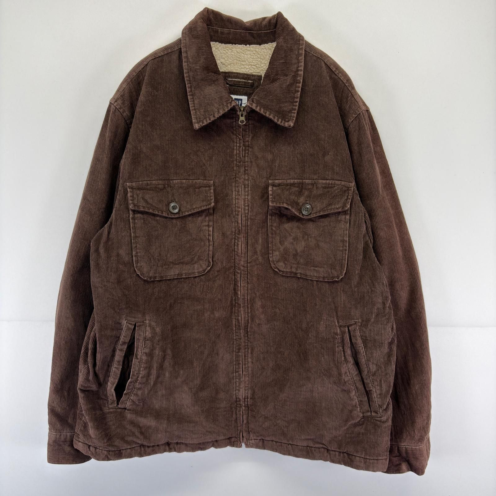 古着 ギャップ GAP コーデュロイ ジャケット ボアライナー フルジップ