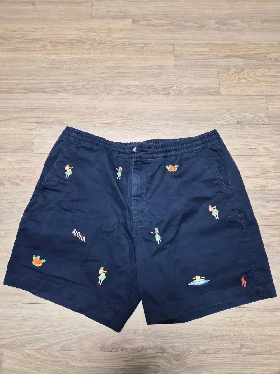 ポロラルフローレン ハワイアンシャツ ハーフパンツ ネイビー 6,796円