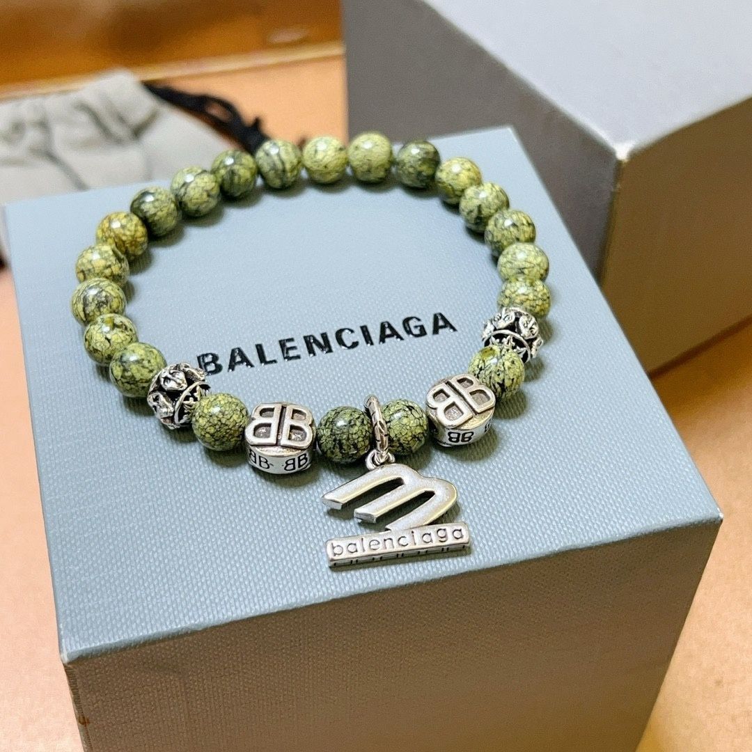 【超極上美品】 美品 新品 BALENCIAGA バレンシアガ ブレスレット バングル リストバンド メンズ 結婚式 卒業式 清楚 イベント 入学式