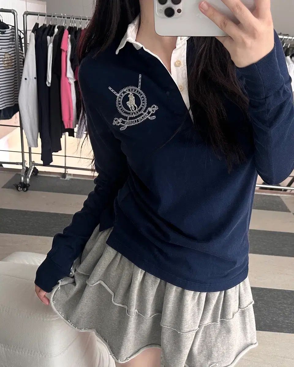 ラルフローレン ゴルフ ビーズ ビックポニー バイカラー KARA Tシャツ