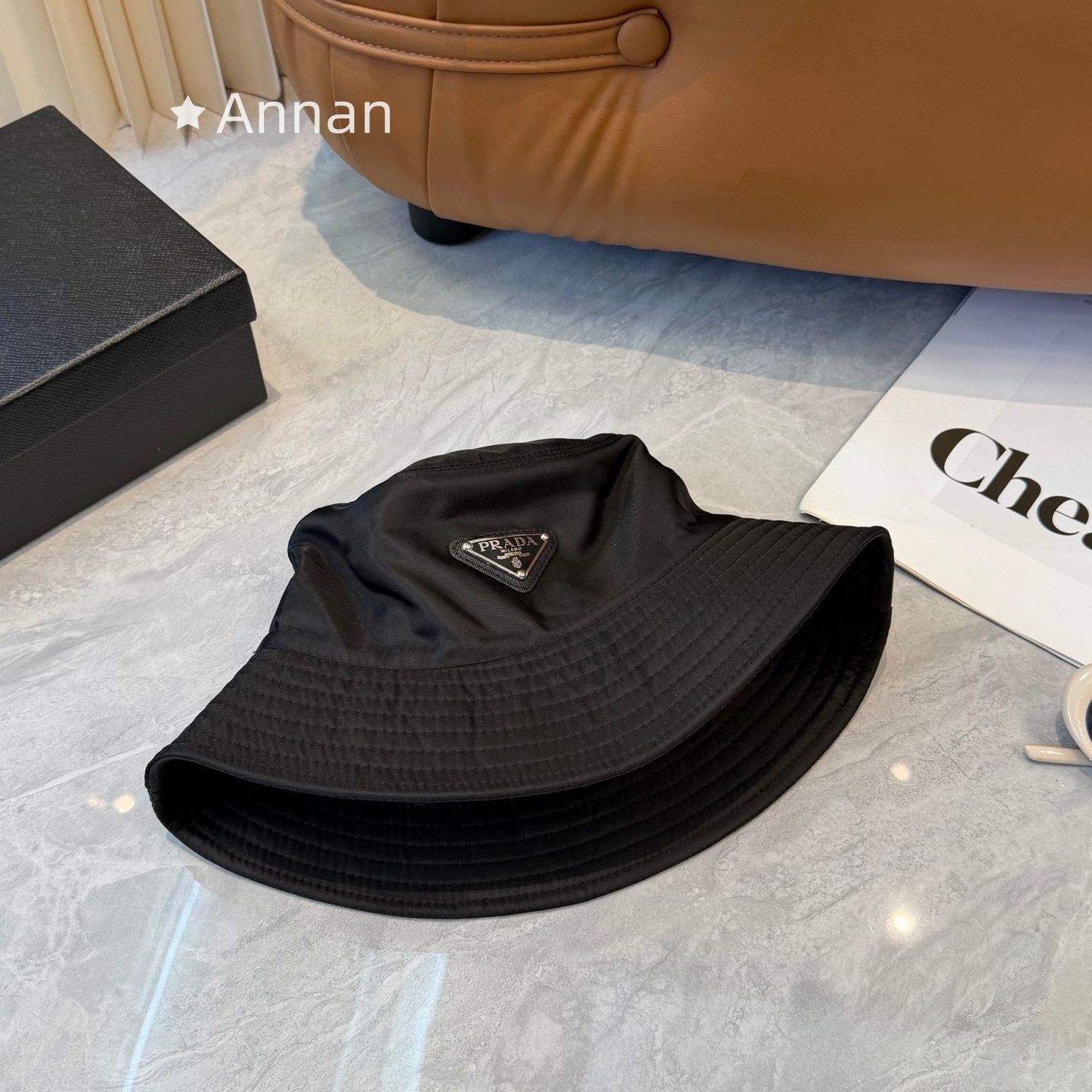 送料込☆ 超美品新品 PRADA プラダ バケットハット 帽子 メンズ