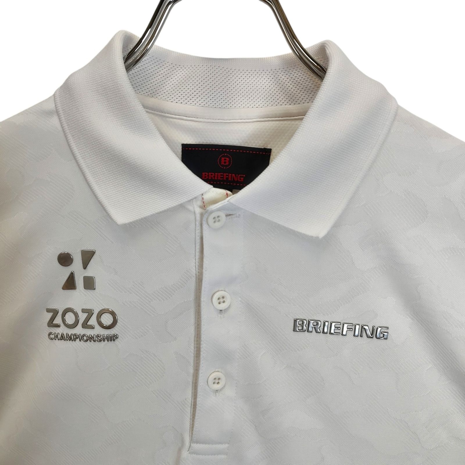 BRIEFING ホワイト ポロシャツ BRIEFING GOLF ブリーフィングゴルフ 20AW ZOZO CHAMPIONSHIP POLO