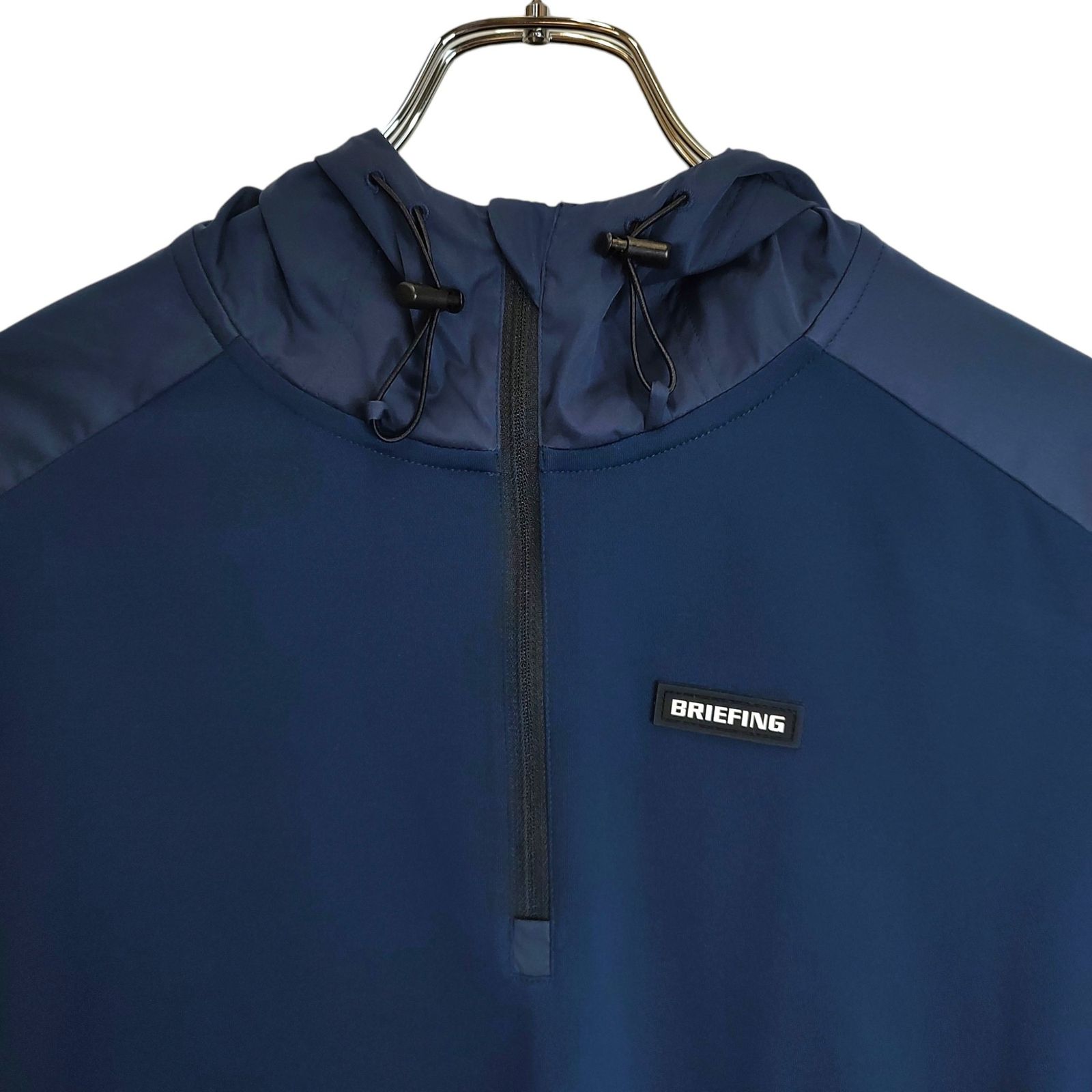 ブリーフィング　ハーフジップ フーディー　ネイビー　サイズS BRIEFING GOLF ブリーフィングゴルフ 23AW WR HALF ZIP HOODIE