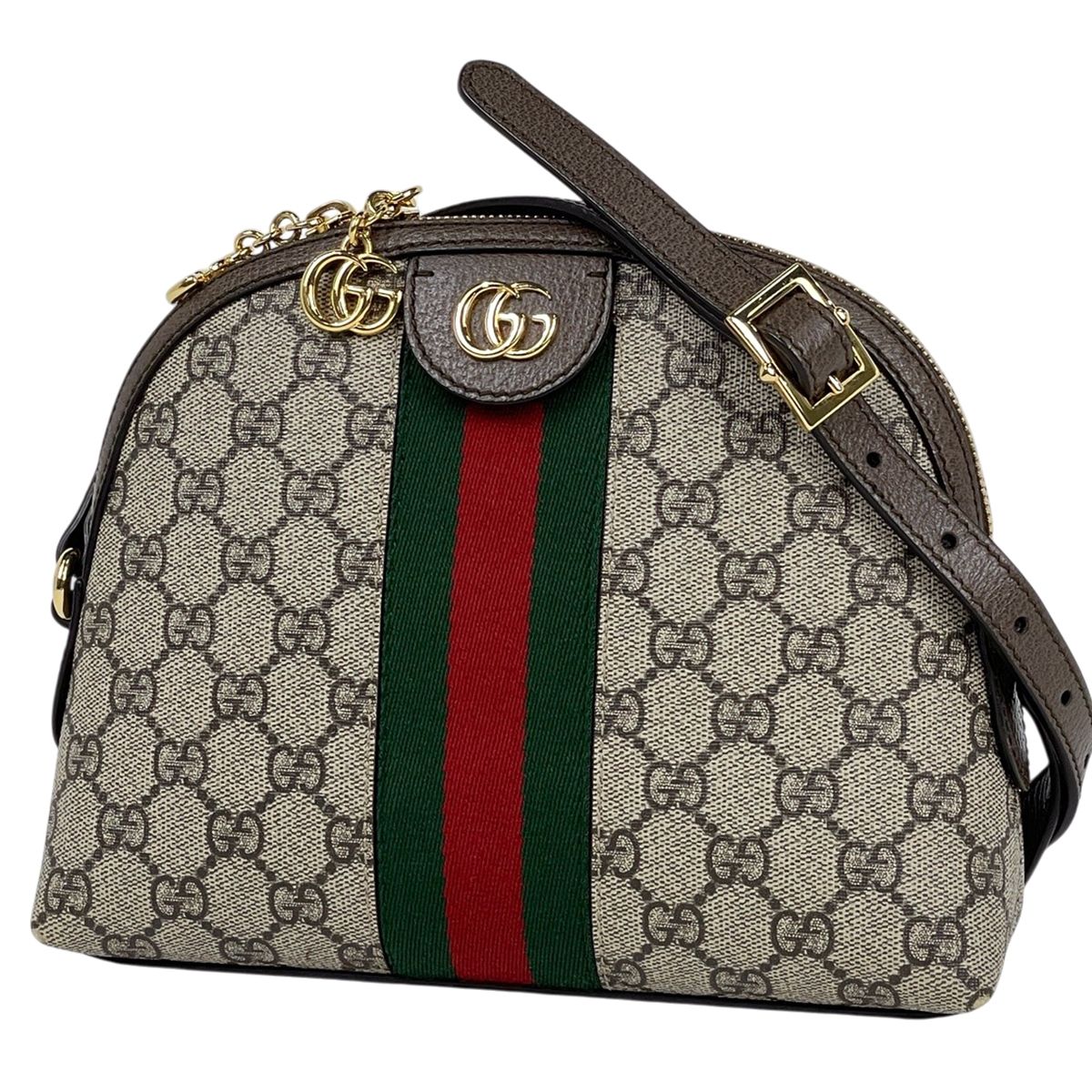 グッチ GUCCI ショルダーバッグ オフィディア GG ダブルG GGスプリーム ブラウン 499621 レディース 【中古】