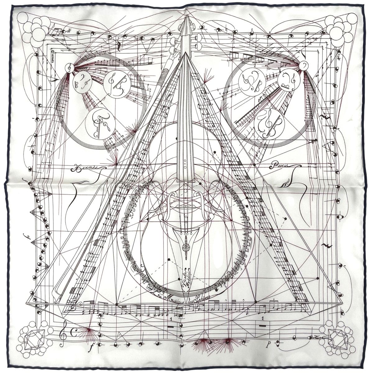 エルメス HERMES プチカレ La Musique des Spheres スカーフ 球体が