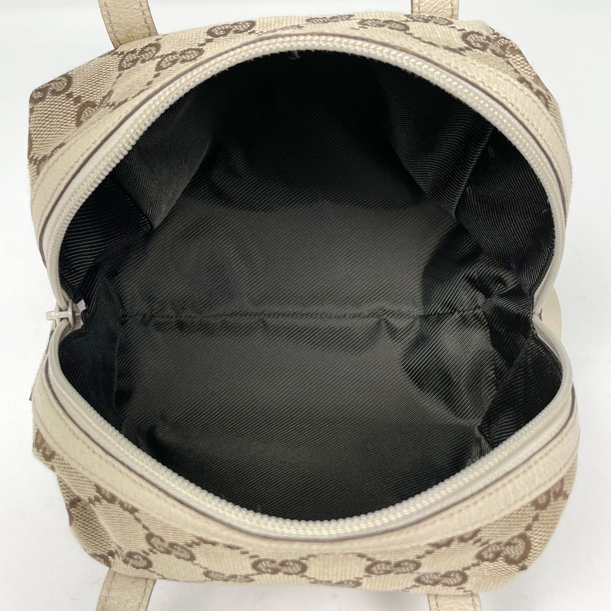 グッチ GUCCI ハンドバッグ GG柄 GGキャンバス ベージュ ホワイト 124542 レディース 【中古】