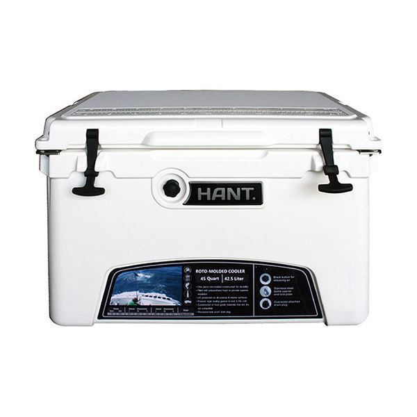 クーラーボックス 45QT(42.6L) ホワイト ジェイエスピー HANT 保冷5日 アウトドア キャンプ【ホワイト】