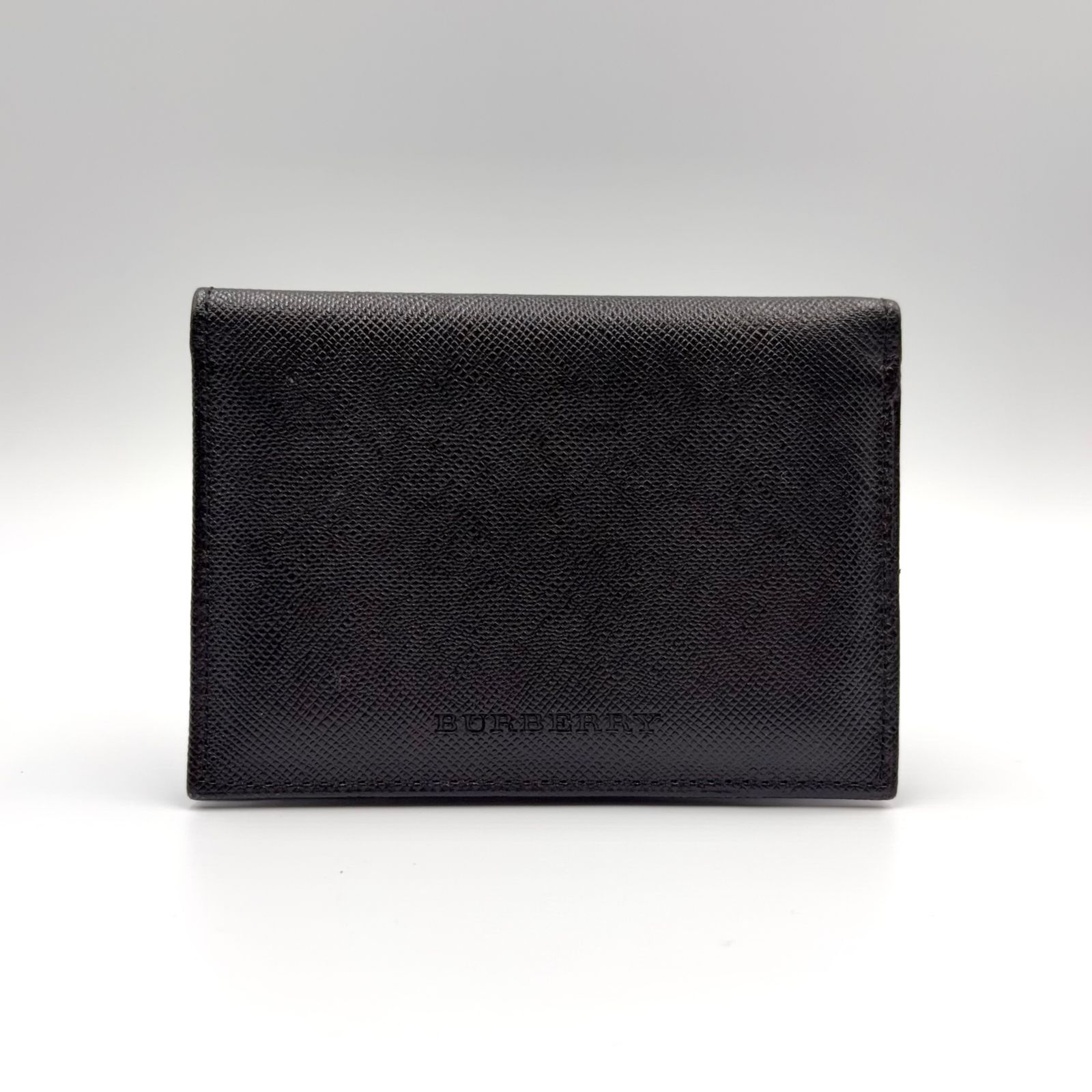 新着】BURBERRY ノバチェック サフィアーノレザー ブラック カード